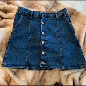 Button up jean skirt